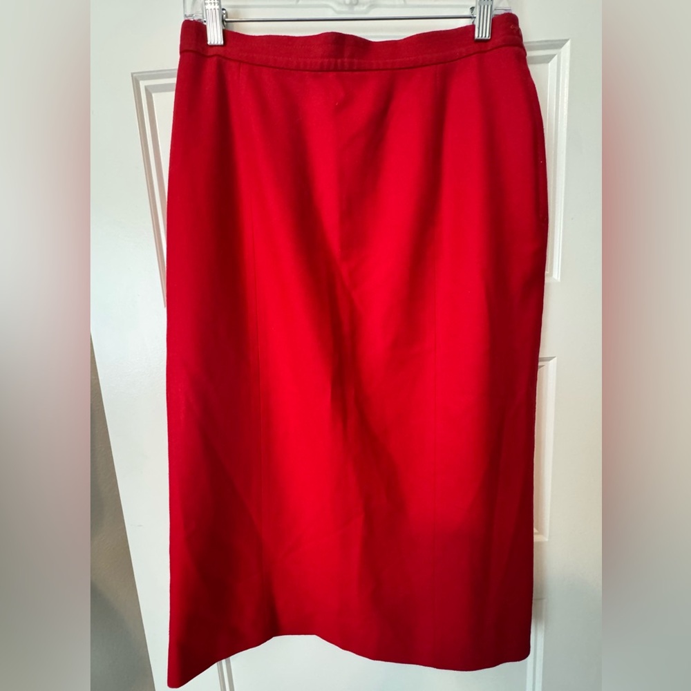 Classic Red Pencil Skirt